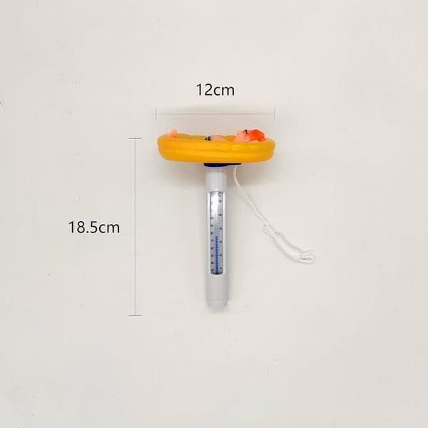 1 st multifunktionell flytande pooltermometer - Vattentermometer i tecknad stil för spa gul