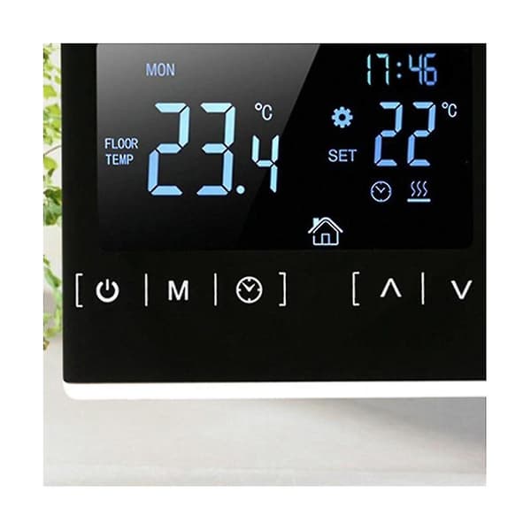 LCD Touchscreen Termostat Programmerbar Elektrisk Gulvvarme Sy