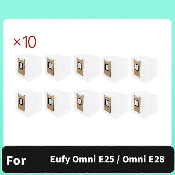 10 st dammpåsar för Eufy Omni E25 / Omni E28 dammsugartillbehör dammpåsar reservdelar szrh