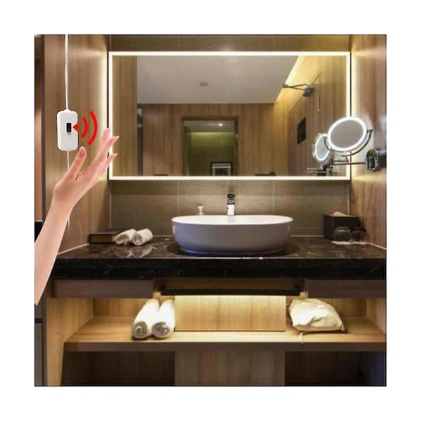 Smart lampe PIR bevegelsessensor hånd LED nattlys 5V USB vanntett