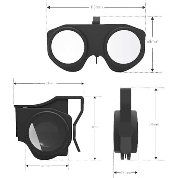 stk. sorte foldbare VR-brilleetuier Storm Virtual Reality Magic Mirror [PL]