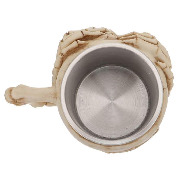 pc Halloween Creative Skull Shaped Cup with Handle Resin Stainless Steel Mug