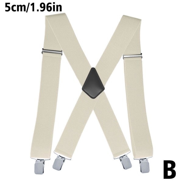 Justerbare Sorte Seler Unisex Bukser Elastisk Brun One-Size