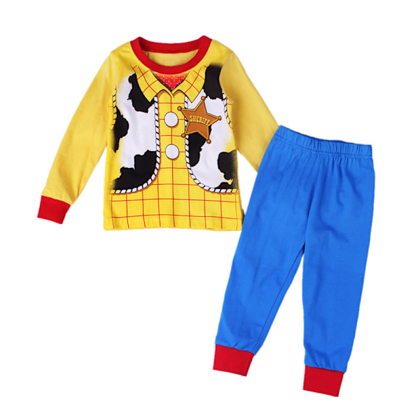 Woody Småbarn Pojkar Flickor Pyjamas Bomull Pjs för Pojke Nattkläder Långärmad Söt Tecknad Sovkläder Byxor Set #3 110cm