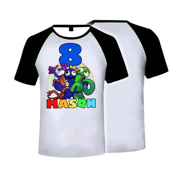 Kids Rainbow Friends Top Kortärmad T-shirt Summer Casual Tee A 130cm