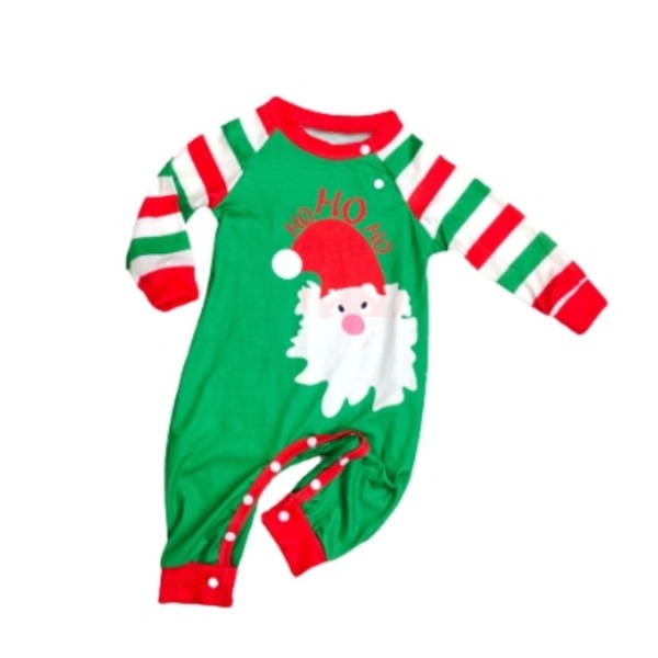 Familjematchande vuxna barn julpyjamas nattkläder set tomte Baby 18M