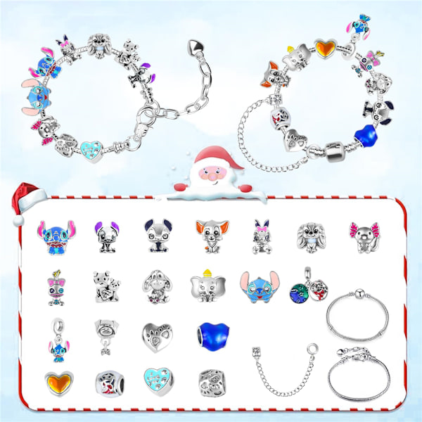Blind Box Barnarmband Julkalender Bärbar 24 Rutor DIY Syarmband Blind Box