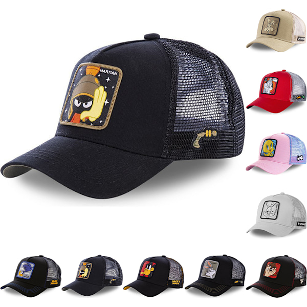 Cartoon Trucker Mesh Baseballkeps för Män Kvinnor Casual Andningsbar Snapback Cap #1