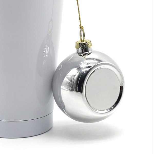 5 st julgransprydnader för transfertryck Diy-gåvor silver 5pcs