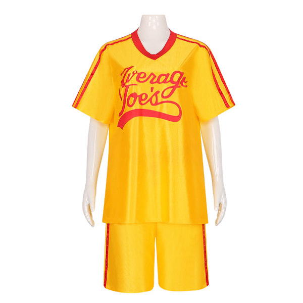 Rocaille Cos Dodgeball Average Joes Rollspelskläder Gul T-shirt för Herrar Sportkläder Vuxenkläder för Helgdagar Vanligt Gym Womens M