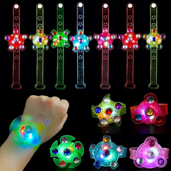 24-pack LED Light Up Spinner Armband Fidget Toy For Kids Presenter