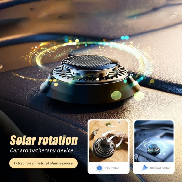 Solar Car Air Freshener Rotation Aromaterapi Bil Fordon Parfym Aroma Diffuser Ocean