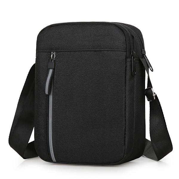 Herr Messenger Bag Pack Utility Reseväska Arbetsaxel Väska Cross Body Väskor Black