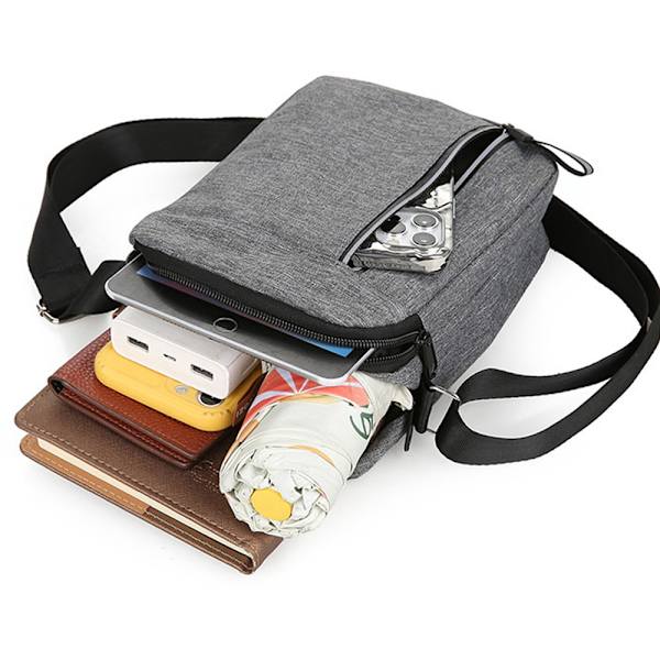 Herr Messenger Bag Pack Utility Reseväska Arbetsaxel Väska Cross Body Väskor Gray
