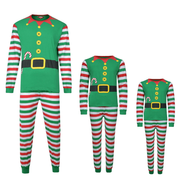 Juldräkt familjedräkt fest förälder-barn pyjamas Kid 2T