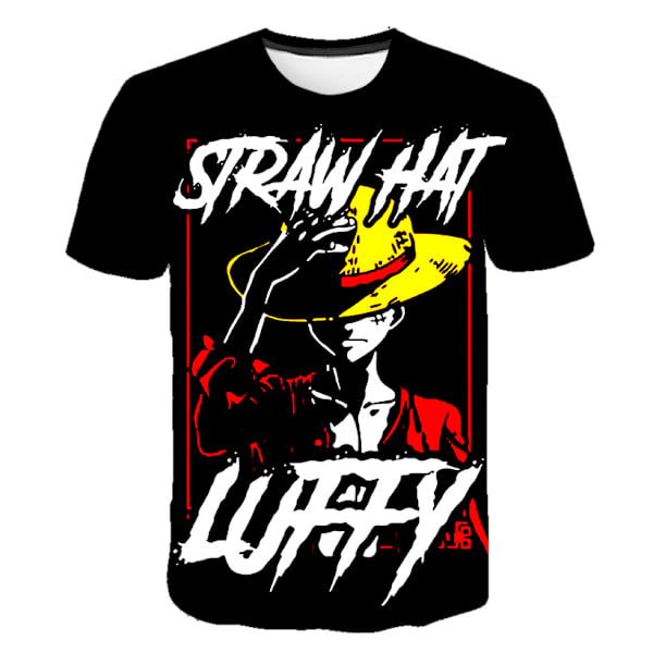 Barn Anime ONE PIECE 3D Print T-shirt Pojkar Flickor Casual Kortärmad Tee Toppar B 140cm