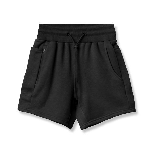 Enfärgade sportshorts för män med casual Black L