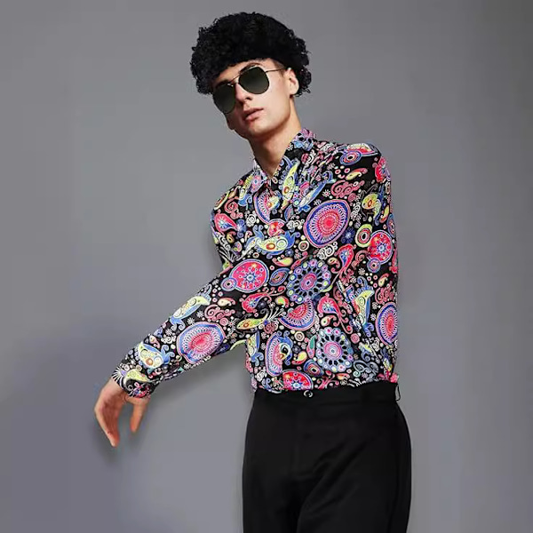 Män 70-tals Disco Kostymer för Populära Scenkostymer 2XL