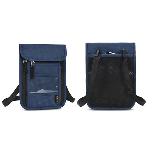 Unisex Multifunktionell Reseväska RFID-blockerande Pass- och Biljetthållare Dark Blue