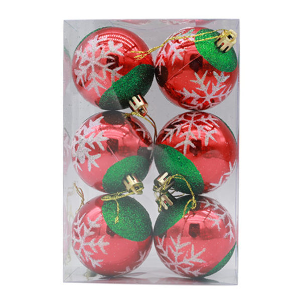 6 st färgglada julgranskulor julgransdekorationspresenter D 6PCS