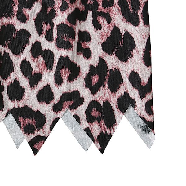 Babyflicka kläder, barn småbarn grottman kostym Halloween hundben historiska grottpojkar fest shorts benrem kläder Leopard 100cm