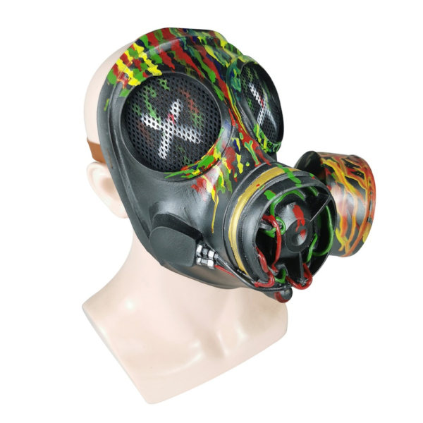 Retro Gasmask Respirator Huvudbonader Maskerad Halloween rekvisita