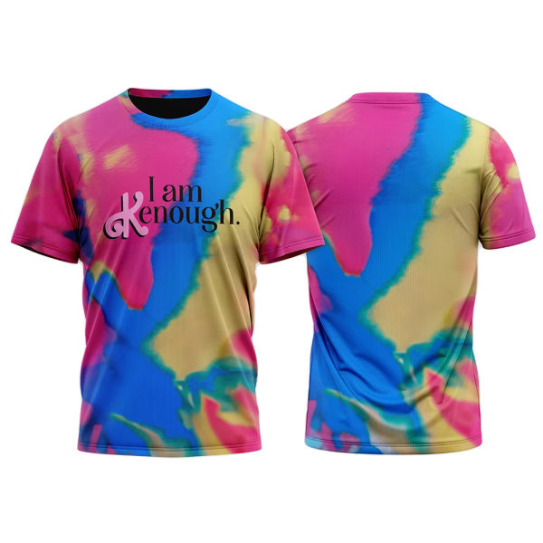 Jag är Kenough T-shirt Lady Men Couple Barbie Tie Dye Kortärmad 4XL