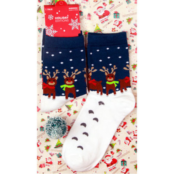 1/2/4/6 Damstrumpor Julstrumpor Tomte Snögubbe Vinter Benvärmare Mix 10 Pairs