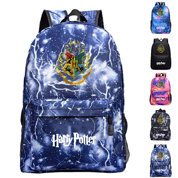 Harry Potter Ryggsäck Skolväska Barn Axel Laptopväskor Resa Ryggsäck Black 30*12*42cm
