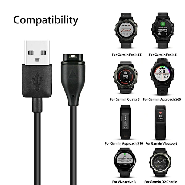Universal USB Smart Watch Laddningskabel Datakabelladdare