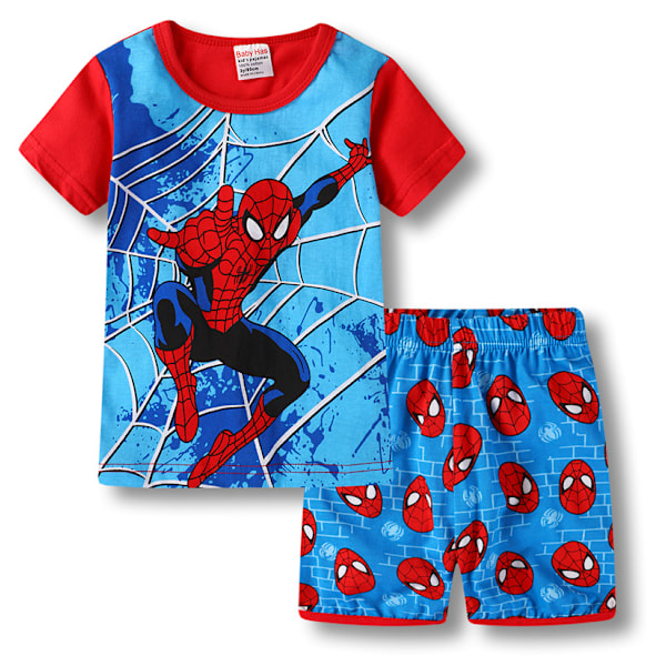 Spider-Man Pyjamas för Små Pojkar Bomull Sommar Pyjamas för Pojke Nattkläder Korta Ärmar Söta Tecknade Sovkläder Korta Set #5 100cm