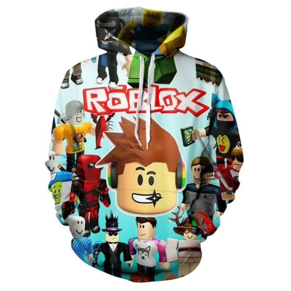ROBLOX 3d Print Kids Hoodie Jacka Coat Långärmad Cartoon Tops D 120cm
