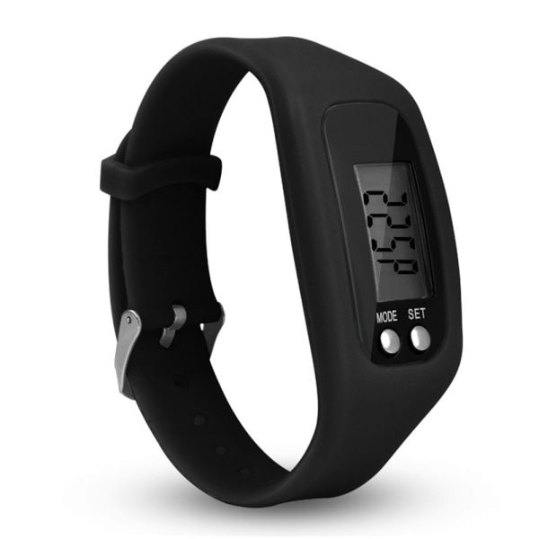 Vuxen Barn Smart Step Count Fitness Watch Armband Stegräknare black 25*4*1.5cm