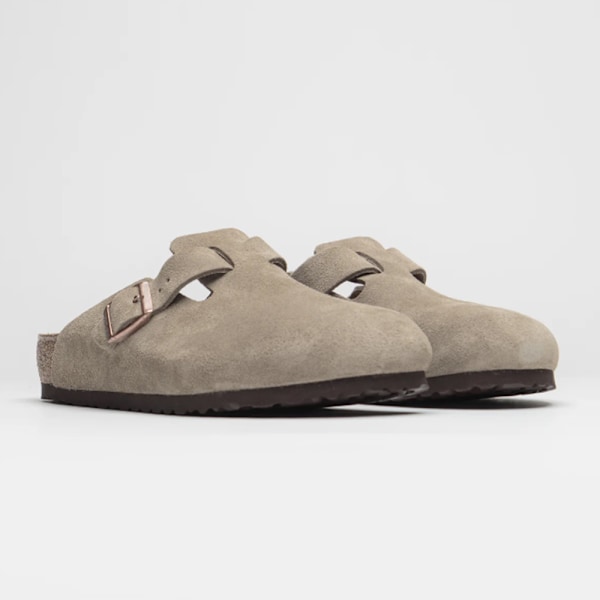 Birkenstock Boston Mockaskinskor med Mjuk Fotbädd Unisex Slip On Vardagsskor Sand Color 45