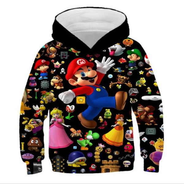 Super Mario Bros 3d Print Kids hoodiejacka med dragkedja F 160cm