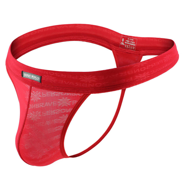 Underkläder som andas för män Kalsonger Stringtrosor Red XL