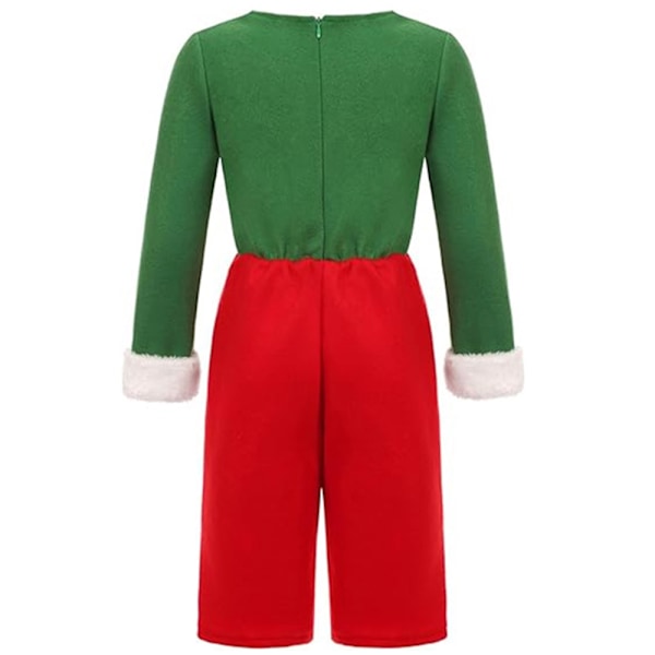 Jultomten Santa Claus Kostym Grön Elf Cosplay Karneval Party Nyår Maskeraddräkt Kläder Set För Män Kvinnor Boys 2XL