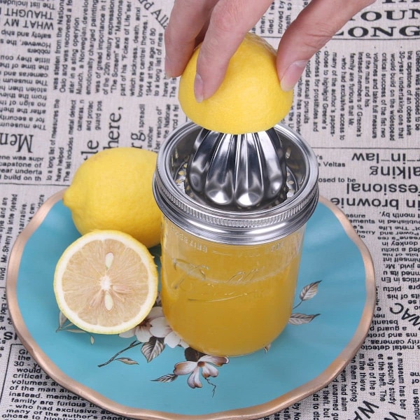 Mason Burk Juicer Rostfritt Stål Citronpress Lock Hem Kök Manuell Citruspress