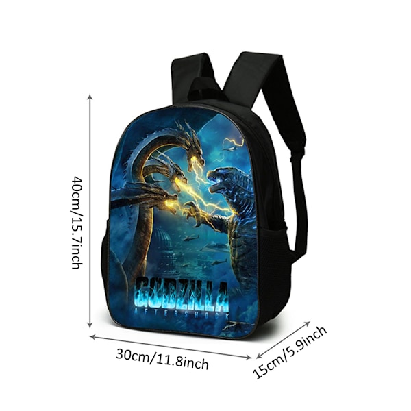 3D Godzilla vs Kong Ryggsäck Studenter Skolväska Reseryggsäck Barn Bokväskor A 30*15*40cm