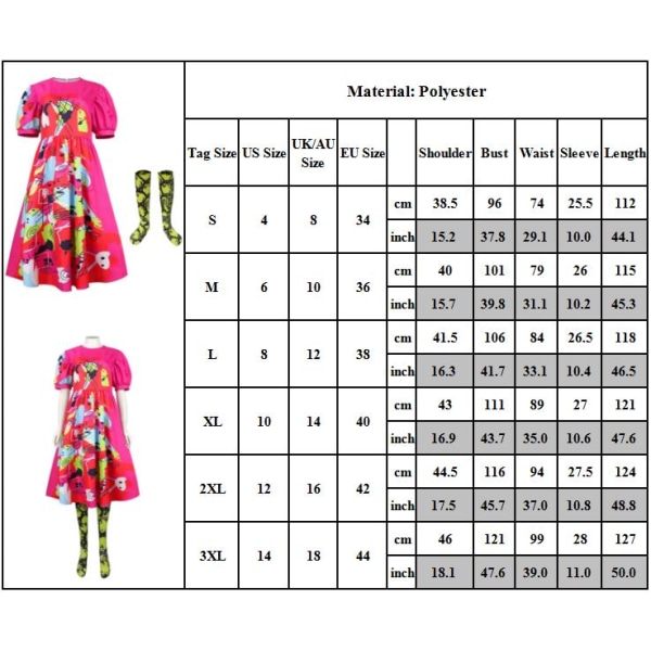 Film Barbie Cosplay Klänning Halloween Konstig Barbie Kostym 2XL