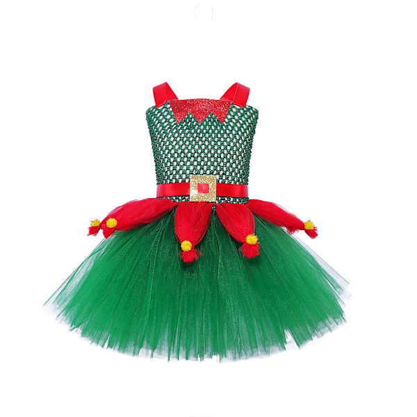 Flickor Tutu Klänning Pannband Prinsessklänning Jul Nyår Present L