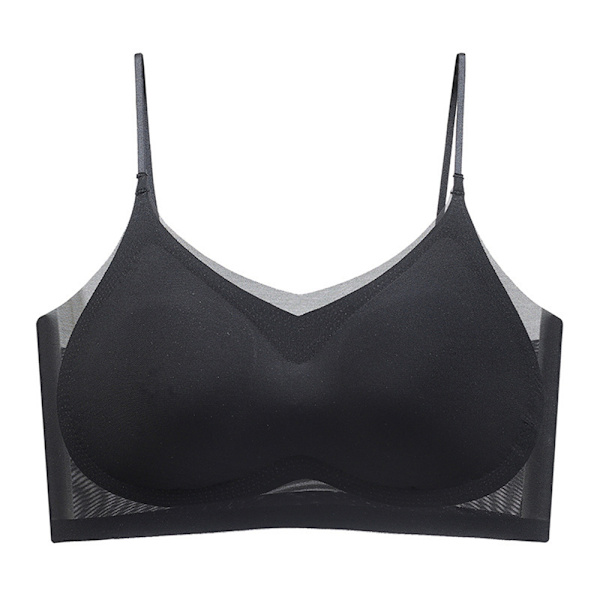 Sommar Ultra Tunn Is Silke Komfort BH Kvinnor Underkläder black 4XL