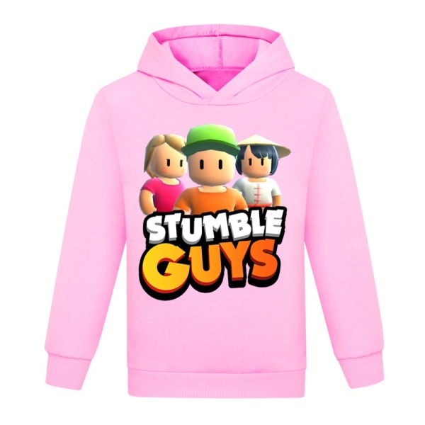 Pojkar Flickor Pullover 3d-utskrift Stumble Guys Sweatshirt Hoodie pink 140cm