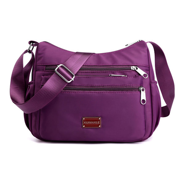 Damväska Messenger Bag Pack Resväska Casual Axelväska Slunga Ryggsäck Cross Body Väskor Purple