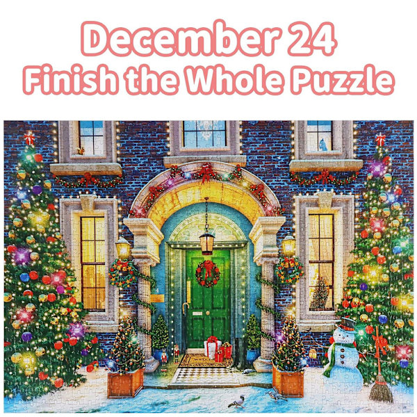 Pussel Adventskalender 2023, 1008 Pusselbitar Xtmas Nedräkning