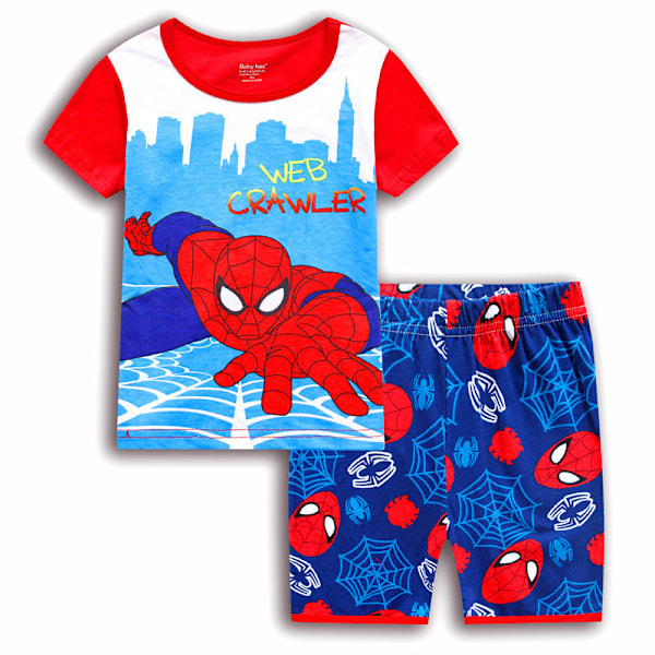 Spider-Man Pyjamas för Små Pojkar Bomull Sommar Pyjamas för Pojke Nattkläder Korta Ärmar Söta Tecknade Sovkläder Korta Set #4 95cm