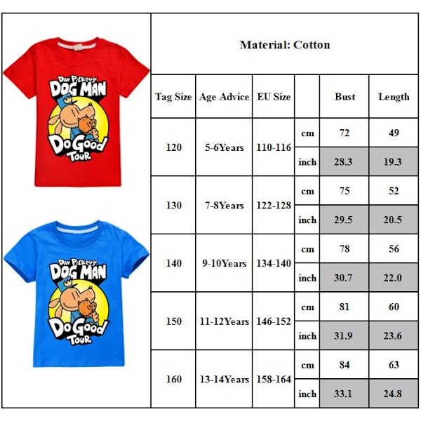 Dog Man Pojkar Tränings T-shirts Tecknade Toppar Sommar Kortärmad Snabbtorkande Aktiva T-shirts för Barn Tonåringar Green 160cm