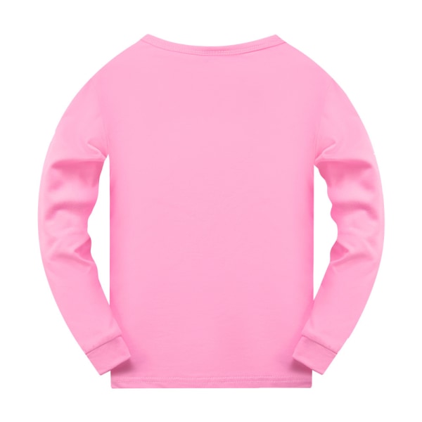 Stitch Kostym Barn Flickor Hemkläder Långärmad Pyjamas Set pink 140cm