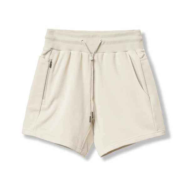 Enfärgade sportshorts för män med casual White XL