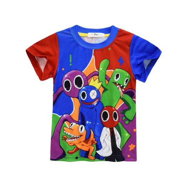 Kids Rainbow Friends Printed T-shirt Casual blustoppar E